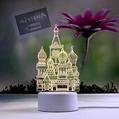 cheap 3D Night Lights-3D Night Light Bedroom Bedside Lamp Eye Care Led Light Birthday Valentine&#039;s Day Gift