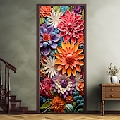 billige Dørdeksler-l.t. hjem avlastning blomster dørdeksler dør billedvev dør gardin dekorasjon bakteppe dør banner for inngangsdør gårdshus ferie fest dekor forsyninger