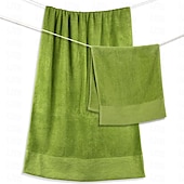 abordables Ensembles de serviettes-Ensemble de serviettes 100% coton 3 pièces à séchage rapide, extra absorbantes et super douces, 1 mouchoir, 1 serviette de sport, 1 serviette de bain