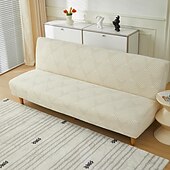 economico Copertura del divano futon-Copridivano letto senza braccioli in tessuto jacquard di 3 misure diverse, copridivano con decorazioni per Capodanno, protezione elasticizzata, copripanca elastico