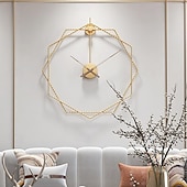 economico decorazioni da parete in metallo-geometria grande orologio da parete decorativo in metallo silenzioso senza ticchettio grandi orologi decorazioni moderne per la casa per soggiorno camera da letto sala da pranzo ufficio 50 60 80 cm