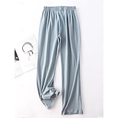 billiga Sovkläder till damer-kvinnors pyjamasset brev mode komfort hem daglig säng bomull andas rund hals långärmad t-shirt t-shirt byxa bröstkuddar sommar vår hem outfits