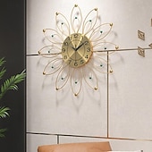 olcso fém fali dekoráció-nagy falióra virágos fém dekoratív csendes nem ketyeg nagy órák modern lakberendezés nappaliba hálószoba étkező iroda