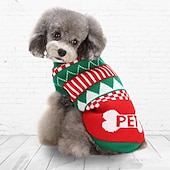 halpa Neulepuserot-Koirat Kissat Neulepaidat Jumpperi söpö tyyli Vapaa-aika Talvi Hengittävä Pehmeä Pestävä Mukava ulko- Rento / arki Koiran vaatteet for Bichon Frise Pomeranian Pienelle lemmikille papillon Small