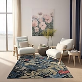 preiswerte Wohn- und Schlafzimmerteppiche-Inspirierter William Morris-Bereichsteppich, Küchenmatte, rutschfeste, ölbeständige Bodenmatte, Wohnzimmerteppich, Innen- und Außenmatte, Schlafzimmerdekoration, Badezimmermatte, Eingangsbereich,