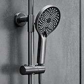 economico Rubinetti doccia-Sistema doccia / Valvola miscelatrice termostatica Impostato - Docetta inclusa Doccia multi spray Moderno Galvanizzato Esterno Valvola in ceramica Bath Shower Mixer Taps