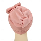 baratos Capacete de Casamento-Chapéu Peça para Cabeça Combinação Poliéster / Algodão Chapéu mole turbantes Casual Igreja Com Laço Cor Pura Capacete Chapéu