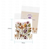 levne Nálepky-samolepicí květinové samolepky mazlíček transparentní vodotěsné květinové papírové samolepky retro květinové samolepky sada pro kutily scrapbookové karty nástěnný notebook