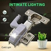 cheap Cabinet Light-10PCS LED Cabinet Light LED Inner Hinge Lamp Closet Light Battery Wireless Lamp Universal Wardrobe Cupboard Sensor Lighting