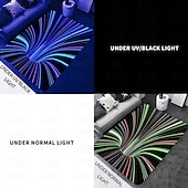 Недорогие Черные ковры-Ковер с принтом Blacklight, УФ-реактивный светящийся в темноте ковер, большой нескользящий коврик для декора комнаты