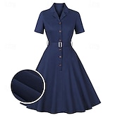 levne Šaty-Retro 50. léta Vintage šaty Koktejlky Houpací šaty Flare šaty Maškarní kostým Dámské Plesová maškaráda Večírek loučení se svobodou nevěsty Dospělé Šaty Šaty pro návrat domů