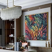 olcso Absztrakt festmények-mintura kézzel készített színes olajfestmények vászonra falművészeti dekoráció modern absztrakt tollképek lakberendezéshez hengerelt keret nélküli feszítetlen festmény