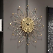 olcso fém fali dekoráció-nagy falióra virágos fém dekoratív csendes nem ketyeg nagy órák modern lakberendezés nappaliba hálószoba étkező iroda