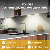 cheap Cabinet Light-Light In The Box Wireless Motion Sensor Under Cabinet Light, Wardrobe Light Color Adjustable Infrared Cat Eye Motion Sensor Kitchen Led Under-Cabinet Lights