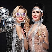 cheap Sexy Costumes-Metallic Sparkle Sexy Body Chain Mini Dress Disco Women&#039;s Carnival New Year Party / Evening Club Beach Adults&#039; Dress