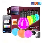 abordables Lumières intelligentes-Guirlande lumineuse extérieure LED Smart Light G50 Phantom avec contrôle Bluetooth et APP guirlande lumineuse musicale alimentée par USB pour les festivals de Noël et la décoration de camping