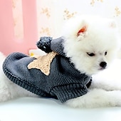 Недорогие Одежда и аксессуары для собак-Собаки Коты Свитера Джемпер Мода Симпатичные Стиль Зима Теплый Мягкий Влажная чистка Удобный на открытом воздухе Спорт Одежда для собак for