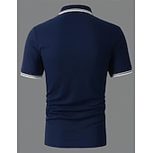 preiswerte Klassisches Poloshirt für Herren-Herren Poloshirt Polos mit Knöpfen Geschäft Casual Kargen Kurzarm Modisch Basic Glatt Taste Sommer Regular Fit Weiß Gelb Rot Marinenblau Königliches Blau Blau Poloshirt
