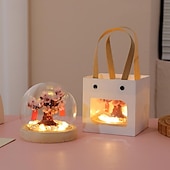 abordables 123496-Bricolage fait à la main cerisier fleur arbre fleur de pêche veilleuse créative lumière ambiante chambre confortable ornements décoratifs