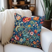 ieftine stil floral și plante-flori de epocă 1 bucată huse de pernă cu dimensiuni multiple perne decorative de coastă în aer liber huse de perne moi pentru canapea canapea pat decor acasă