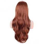 economico Parrucche storiche-parrucche 28 pollici 70cm lunghi capelli ricci ondulati parrucca cosplay resistente al calore con cuffia per parrucca parrucche di carnevale