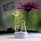 cheap 3D Night Lights-3D Night Light Bedroom Bedside Lamp Eye Care Led Light Birthday Valentine&#039;s Day Gift