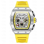 abordables Relojes mecánicos-Reloj Mecánico ONOLA para Hombre Reloj Deportivo al Aire Libre Casual Automático de Carga Calendario Luminiscente Reloj de Gel de Silicona Resistente al Agua