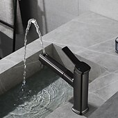 economico Rubinetti per lavandino bagno-Lavandino rubinetto del bagno - Doccetta estraibile Galvanizzato Installazione centrale Una manopola Un foroBath Taps