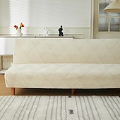 economico Copertura del divano futon-Copridivano letto senza braccioli in tessuto jacquard di 3 misure diverse, copridivano con decorazioni per Capodanno, protezione elasticizzata, copripanca elastico
