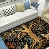 cheap Area Rugs-Tree of Life Vintage Area Rug Kitchen Mat Non-Slip Oil Proof Floor Mat Livingroom Rug Indoor Outdoor Mat Bedroom Decor Bathroom Mat Entrance Rug Door Mat