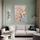 voordelige Olieverfschilderijen-met de hand geschilderd 3D bloem olieverfschilderij op canvas handgemaakte romige getextureerde muur kunst abstracte bloemen schilderij kunst voor woonkamer muur kunst cadeau voor haar madeliefje