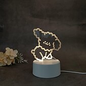 cheap 3D Night Lights-3D Night Light Bedroom Bedside Lamp Eye Care Led Light Birthday Valentine&#039;s Day Gift