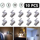 cheap Cabinet Light-10PCS LED Cabinet Light LED Inner Hinge Lamp Closet Light Battery Wireless Lamp Universal Wardrobe Cupboard Sensor Lighting