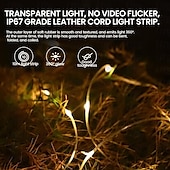 זול מופעל באמצעות USB-אור מחרוזת נייד עמיד למים הניתן לאגירה חיצונית 7m/10m rgb עם בקרת אפליקציה לפיקניק קפיצי אוהל קמפינג