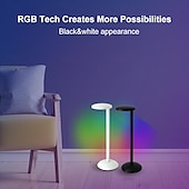 abordables Luces inteligentes-Luz Inteligente LED RGB Lámpara de Lectura Dimmable Lámpara de Mesa Luz Nocturna Controlada por Voz WIFI Inteligente Lámparas de Noche para Restaurante Dormitorio Mesita de Noche Funciona con Google