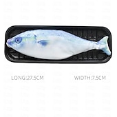 preiswerte Federmäppchen &amp; Halter-Simulation fischförmiges Federmäppchen, wasserdichtes Federmäppchen, Fisch-Geldbörse, neuartiges Federmäppchen, interessantes Federmäppchen, langlebig, Schreibwaren-Tasche, Geschenk, Jungen, Mädchen,