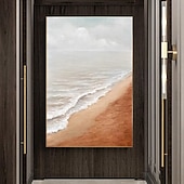 abordables Peintures Abstraites-peint à la main grand art mural abstrait océan peinture 3d océan texture peinture océan vagues peinture original océan art original plage décor à la maison cadre tendu prêt à accrocher