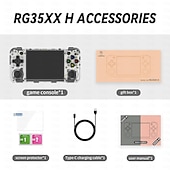 cheap Game Consoles-ANBERNIC RG35XX H Handheld Game Console, 3.5 Inch HD Screen Portable Audio Video Player, Double Rocker Handheld Retro Game Console