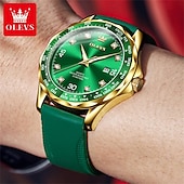 abordables Montres à quartz-Montre homme OLEVS à quartz minimaliste mode décontractée lumineuse calendrier étanche en acier