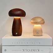 abordables Lampes de table-Lampe led champignon rechargeable, veilleuse de table créative, veilleuse de chevet, interrupteur tactile, lumière d&#039;ambiance, cadeau
