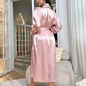 billiga Kigurumi-Vuxna Ensfärgat Badrock Pyjamas Nattkläder Onesie-pyjamas Kigurumi pyjamas Ledigt vardag För Dam Dagliga kläder Casual Tecknad serie