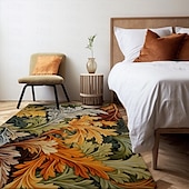 preiswerte Wohn- und Schlafzimmerteppiche-Inspirierter William Morris-Bereichsteppich, Küchenmatte, rutschfeste, ölbeständige Bodenmatte, Wohnzimmerteppich, Innen- und Außenmatte, Schlafzimmerdekoration, Badezimmermatte, Eingangsbereich,