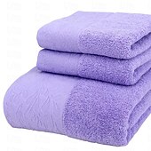 abordables Ensembles de serviettes-Ensemble de serviettes 100% coton 3 pièces à séchage rapide, extra absorbantes et super douces, 1 mouchoir, 1 serviette de sport, 1 serviette de bain