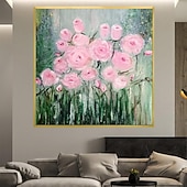 cheap Oil Paintings-Hand painted Beauty Flowers Bloom In Spring Abstract Oil Painting hand painted Wall Art painting Home Decor Picture Modern artwork pciture On Canvas 100% Handpainted oil painting