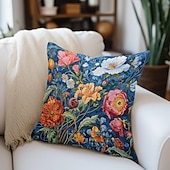 ieftine stil floral și plante-flori de epocă 1 bucată huse de pernă cu dimensiuni multiple perne decorative de coastă în aer liber huse de perne moi pentru canapea canapea pat decor acasă