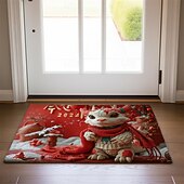preiswerte Fußmatten-Bunte Drachen-Fußmatte, Fußmatten, waschbare Teppiche, Küchenmatte, rutschfester, ölbeständiger Teppich, Innen- und Außenmatte, Schlafzimmer-Dekoration, Badezimmermatte, Eingangsteppich