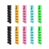 voordelige kabel organisator-10 stks oplader kabel saver beschermer spiraal buis draad management organisator beschermkoord mouw voor alle mobiele telefoons computers en oplader