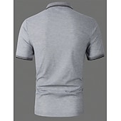 preiswerte Klassisches Poloshirt für Herren-Herren Poloshirt Polos mit Knöpfen Geschäft Casual Kargen Kurzarm Modisch Basic Glatt Taste Sommer Regular Fit Weiß Gelb Rot Marinenblau Königliches Blau Blau Poloshirt