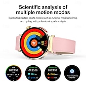 お買い得  スマートウォッチ-iMosi ECG PPG女性用スマートウォッチ 1.27インチフルタッチスクリーンBluetooth通話温度モニターペドメーターAndroid iOS対応ハンズフリー通話防水IP68