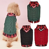 お買い得  セーター-犬用 猫用 セーター ジャンパー レトリ／ヴィンテージ カジュアル 冬 高通気性 ソフト 洗濯可 快適 アウトドア カジュアル／普段着 犬服 for ビジョンフリーゼ ポメラニアン 赤ちゃんサイズ パピヨン Small